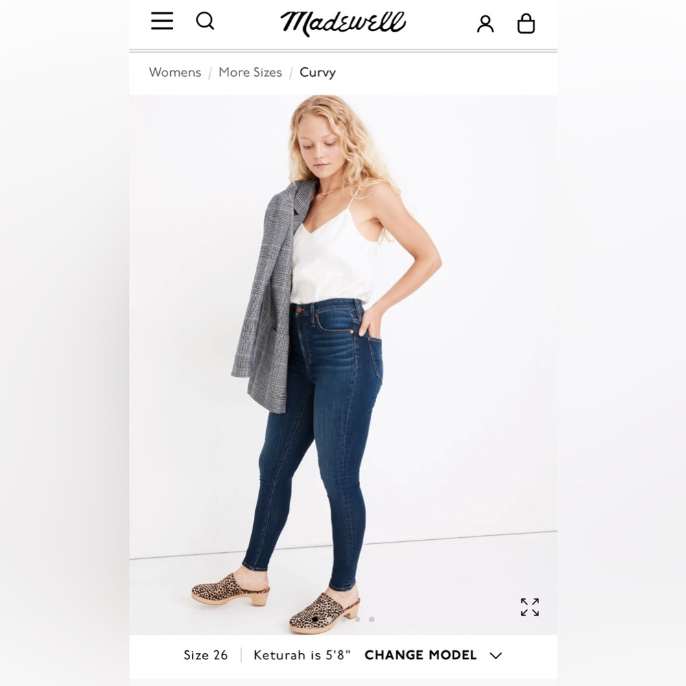 Madewell curvy high rise skinny denim jeans brand new ! - Picture 2 of 8